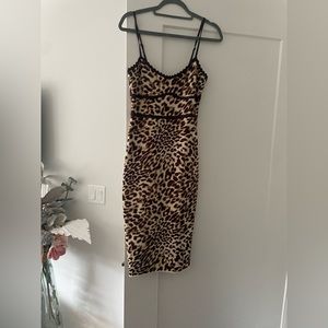 BCBGMAXAZRIA Women's Animal Print Sweaterdress
